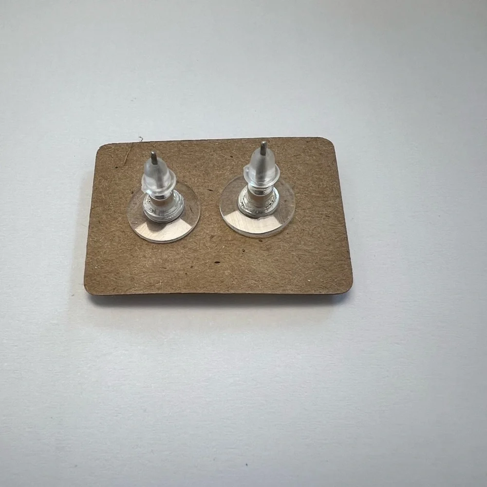 YELLOW GLITTER BUNNY STUD EARRINGS